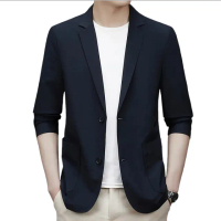 【巴黎精品】現貨出清 不退換 男西裝外套休閒西裝修身西裝機能涼感(商務長袖襯衫彈力免燙男外套3色v1bs15)