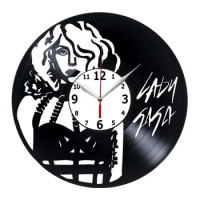 LADY GAGA HANDMADE VINYL RECORD WALL CLOCK FAN GIFT Vinyl CD Hanging Clock Black Living Room Home Bedroom Cafe Decor