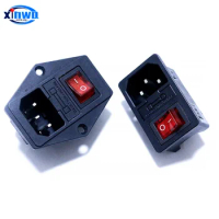 Wholesale AC250V Power Socket 10A Fuse IO Switch Plug Coin Pusher Pinball Arcade Claw Crane Vending Machine Cabinet Accessories