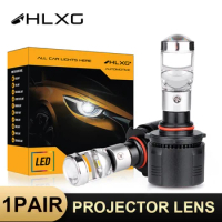 HLXG luces led h4 H7 LED Mini bi led Projector lens Lamps 12000LM Car Headlight Bulbs H11 H8 HB3 9005 9006 HB4 LED Auto lights
