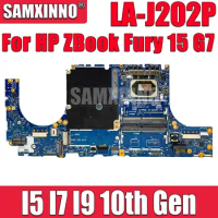 For HP ZBook Fury 15 G7 FPZ50 LA-J202P Laptop Motherboard with I5 I7 I9 10th Gen CPU Notebook Mainboard