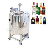 Stainless Steel Detergent Hand Sanitizer Alcohol Wet Oil Perfume Making Pneumatic Mixer Tank with Agitator Paddle