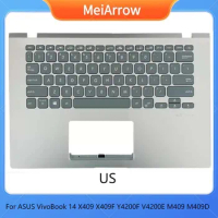 MEIARROW New/org For Asus Vivobook 14 X409 X409F Y4200F V4200E M409 M409D palmrest US keyboard upper cover,Silver