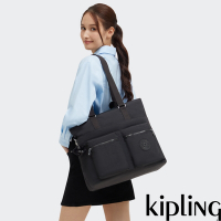 Kipling 午夜星空黑手提肩背兩用托特包-INDIA