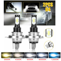 2Pcs CSP H4 H7 LED Bulbs Headlight H11 H8 H9 Car Fog Light 9005 HB3 9006 HB4 H1 H3 H16JP Lamp Day DRL Light Auto 6000K 12V 24V
