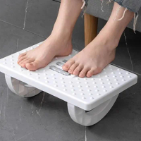 Under Desk Footrest Under Feet Stool Chair Foot Resting Stool With Rollers Massage Foot Stool For Home Office Toilet Footstool