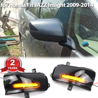 Smoked LED Dynamic Turn Signal Light Side Mirror Flashing Light for Honda Fit Jazz GE6 GE8 Insight ZE2 Facelift