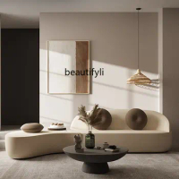 zq Sofa Fabric Nordic Modern Light Luxury Silent Style Creative Living Room Minimalist Curved Sofa