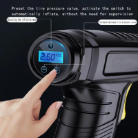 New 120W Car Air Pump Wireless Wired Tire Inflatable Pump Portable Car Air Compressor Electric Car Tire Inflator For Car Bicycle