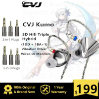 CVJ Kumo Flagship 8 BA in-Ear Monitors, Balanced Armature Earphone with 4-Tones Tuning Switch and 3 Interchangeable Plug HiFiGo