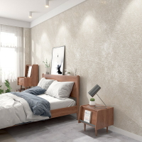 硅藻泥蠶絲無縫墻布全屋臥室客廳背景輕奢北歐風簡約純色素色壁布壁紙 淺灰