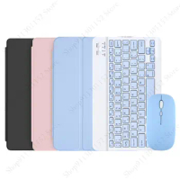 Keyboard Mouse for Samsung Galaxy Tab A8 10.5 2021 A7 10.4 S6 Lite Silicon Case Russian Spanish French Teclado Keyboard
