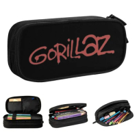 Large-capacity Pencil Case Cartoon Band Gorillaz Merch Double Layer Pencilcase Girl Make Up Bag Suprise Gift