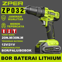 ZPER Bor Listrik Mesin Bor Bor Tanpa Kabel Bor Tangan Elektrik Drill Bor Impact Cordless ZP032