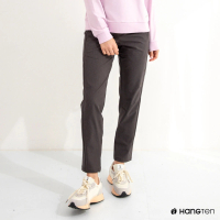 【Hang Ten】女裝-恆溫多功能-TAPERED FIT錐形四面彈防輕潑水長褲(花紗黑)