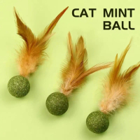 {DLGIFJIE} Pet Catnip Toys Cat Mint Ball Edible Catnip Ball Mouse Safety Healthy Cat Mint Cats Home 