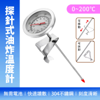 食物溫度計 奶泡溫度計 料理溫度計 溫度 咖啡溫度計 烘培溫度計 測溫 油溫計 185-TNOL(200度溫度探針)