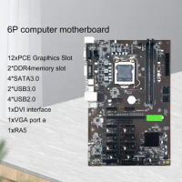 Mining Motherboard DDR4 PCB B250 BTC LGA 1151 8P/6P SATA3 0 PCI E Mining Board for Core 4 Miner B250BTC