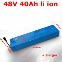 48v 40ah electric bike lithium battery 48v 40ah li-ion battery pack with 18650 cells for e-bike scooter 2000w motor + charger