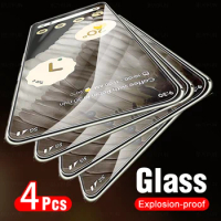 4pcs Full Cover Smartphone Film For Google Pixel 7 Tempered Glass Screen Protector For Pixel 6 6A Pixel6 Pixel6a Pixel7 5G 6.3''