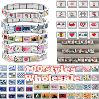 New Fruit Strawberry Pitaya Cherry Orange Italian Charm Links Fit 9 mm Stainless Steel Bracelet DIY 