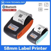 Mini 58mm Portable Thermal Printer Receipt Wireless Ticket Printer Lightweight Mobile Bluetooth For Android IOS Bill Printer NEW