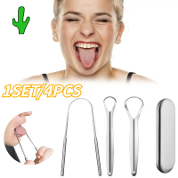4Buah Pembersih Lidah Pengikis / Alat Pembersih Lidah Stainless Steel /Sikat Pembersih Lidah Scraper