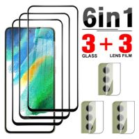 6in1 Full Cover Tempered Glass For Samsung Galaxy S21 FE 5G Screen Protector For Samsung S21 S20 FE Camera Lens Protection Film
