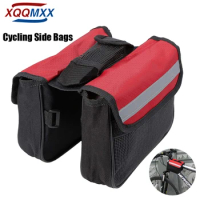 1Pcs Cycling Side Bags, Bike Frame Saddle Front Tube Bag Double Side Pouch Black,Bike Rack Carrier Saddle Bag Bike Accessories