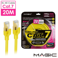 MAGIC Cat.7 SFTP圓線26AWG光纖超高速網路線(專利折不斷接頭)-20M