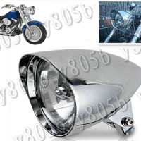 Motorcycle Chrome Bullet Tri Bar 5.75" Headlight For Honda Shadow Spirit Sabre Aero ACE Steed VLX 400 600 1100 DLX VTX1300 1800