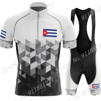 Team Cuba Cycling Jersey 2023 Set Summer Retro Short Sleeve Cycling Clothing Road Bike Shirts Suit Bicycle Bib MTB Wear Ropa