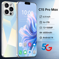 New C15 ProMax Android Phone 16+1T Mobile phones can be shipped on behalf of others