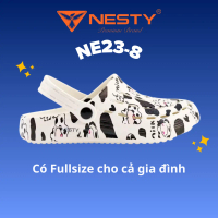NE23-8 Dép Sục Nesty Họa Tiết Bò Sữa Cá Tính | Dép Unisex Đi Học Đi Chơi Siêu Êm