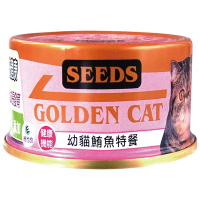 【Seeds 聖萊西】GOLDEN CAT健康機能特級金貓罐-白身鮪魚幼貓特餐(80gX24罐)