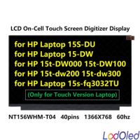 L52001-001 for HP Notebook 15s-du0097tu 15.6" HD LCD On-Cell Touchscreen Digitizer Display 1366X768 40 Pins 60 Hz