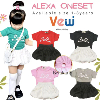 VEW - ALEXA SET - Setelan pita crop rok balon anak perempuan | one set pita Korean fashion