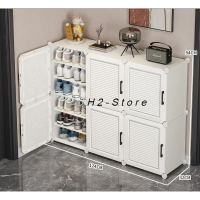 Tủ nhựa để giày 18 ô (chia ô) lắp ghép đa năng để được 36 đôi giày - H2 Store