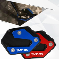 MT09 2023 Side Stand Enlarger Kickstand Enlarge Plate Pad For Yamaha MT-09 Tracer 2014 2015 2016 2017 2018 2019 2020 2021 MT 09