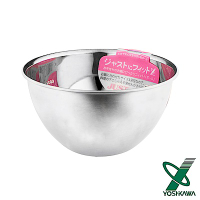 YOSHIKAWA JUST‧FIT 18-8不鏽鋼深型刻度料理盆-22cm