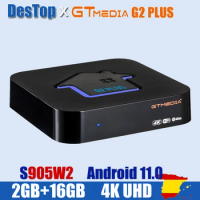 New GTmedia G2 plus Global Android 11 TV BOX 2GBRAM +16GBROM Set Top Box 4K Ultra HD 2G 16G WIFI media player TV BOX URL M3U