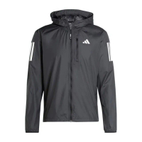 【adidas 愛迪達】OTR B JKT 男 連帽外套 運動外套 慢跑 路跑 訓練 反光 愛迪達 黑(IN1483)