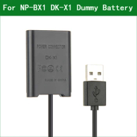 NP-BX1 Dummy Battery DK-X1 Power Connector USB Cable for Sony RX1 RX1R RX1RII RX100II RX100III RX100IV RX100V RX100VI RX100VII