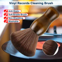 Anti Static Vinyl Record Brush Vinyl Brush Carbon Fiber Bristles Cleaning Brush for Records Vinyl Record Cleaner Brush