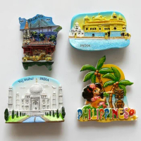Tourist souvenir refrigerator sticker Taj Mahal Kerala refrigerator sticker Philippine Boracay magnet magnet sticker