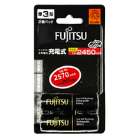 FUJITSU 富士通 鎳氫低自放3號充電電池2570mah 2入 HR-3UTHC/2B(黑)