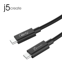 【現折$50 最高回饋3000點】   j5  USB4® Gen 3 全功能極速傳輸線 黑色