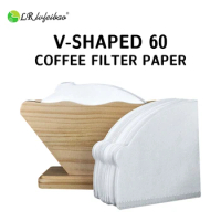 Coffee filter paper V-Shaped 60 Single Use Pour Over Cone Filters with Natural Bamboo Fibers For Barista Coffee Brewing