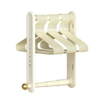 Clothing Hanger Holder Wall-Mounted Bag Storage Rack Punch-free Dormitory Closet Space-Saver Hanger Clothes Holder For Balcony