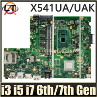 X541UA Mainboard For ASUS X541UJ X541UAK X541U F541U A541U X541UV X541UVK Laptop Motherboard I3 I5 I7 CPU 4GB/8GB-RAM